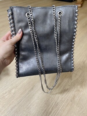 Zara Silver Studded Bag Purse