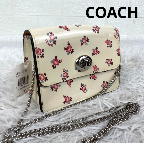 バッグ Coach Suede Floral pattern shoulder bag Coach Suede Floral pattern shoulder bag - メルカリ