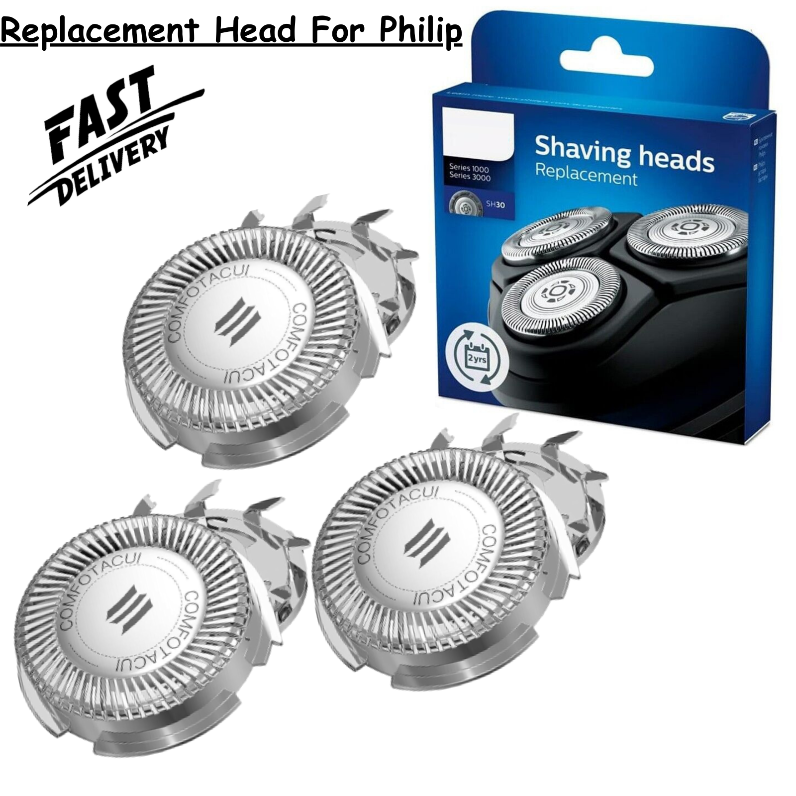 Replacement Shaver Heads for Philips Aquatouch Shaver with Pointed Blades 3 Pack eBay