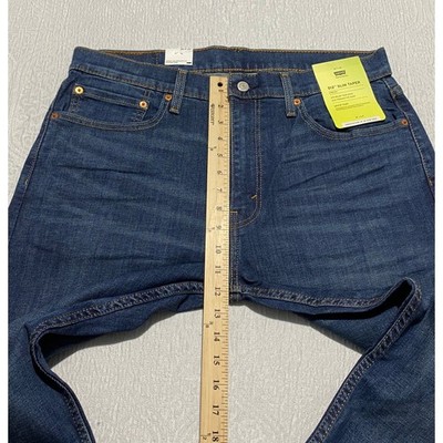Levis 512 Slim Taper Mens Jeans 36x32 Dark Wash Blue Flex Stretch