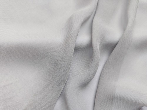 Natural Silk Ggt 45'' Wide 12MM Silver Grey Mulberry Silk Georgette Crepe Fabric - Picture 4 of 7