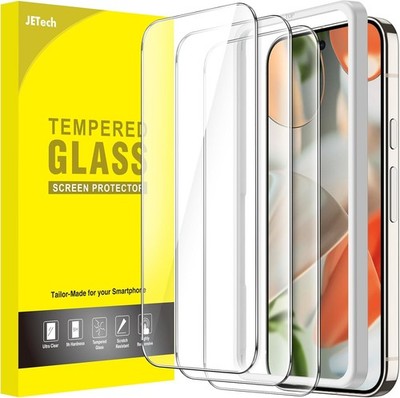 JETech Glass 3pk Pixel 9 Pro XL Fingerprint Compatible