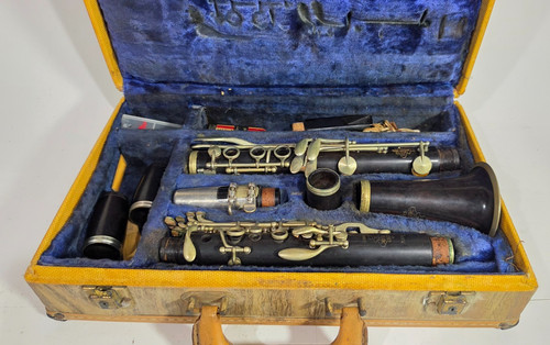 Vintage 1950's Leblanc Paris France Clarinet Wood No Cracks In Need of Service