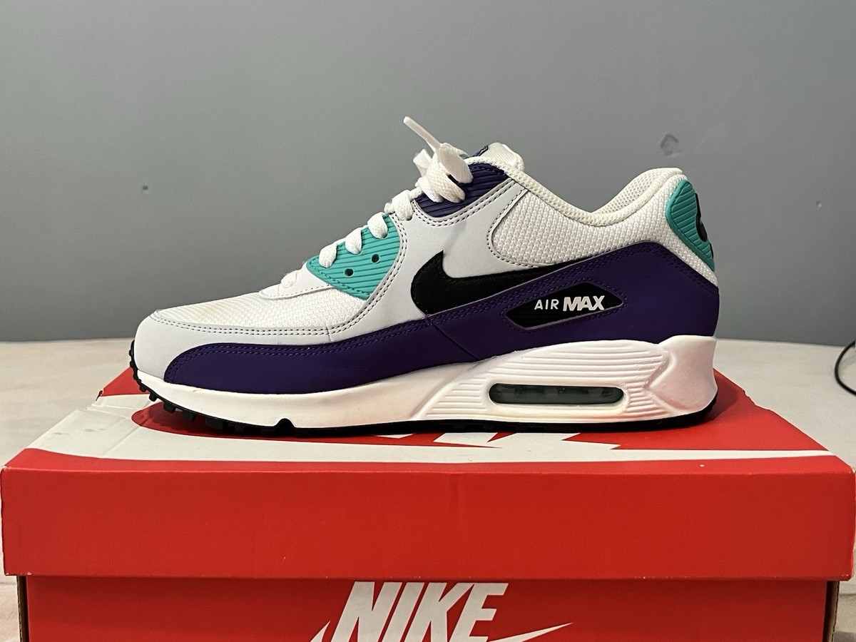 Nike Air Max 90 Essential White/Black-Hyper Jade Size 8.5