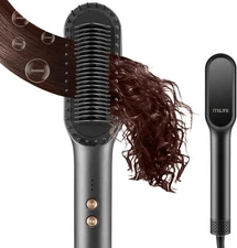 Cepillo alisador de cabello, cepillo alisador de cabello iónico 20s Fast Heating