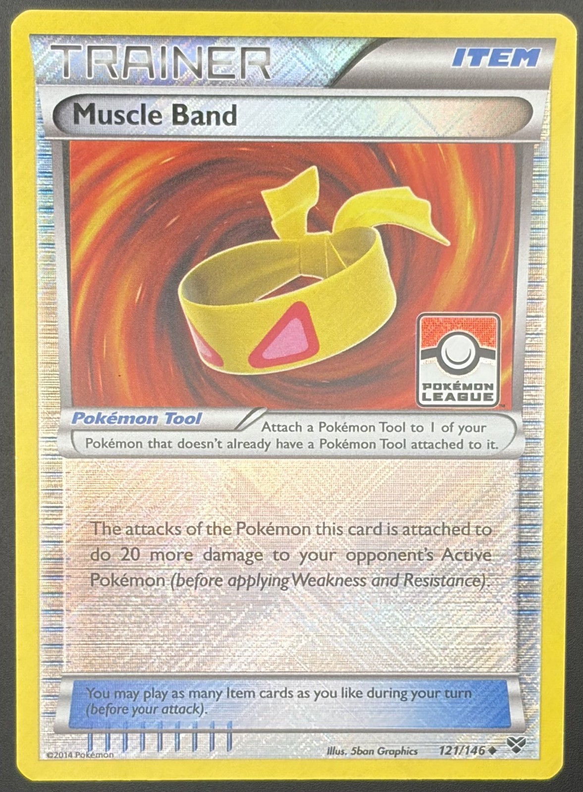Muscle Band 121/146 XY (Pokemon League Promo) Reverse Holo (NM)