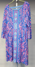 Lilly Pulitzer Ophelia Dress XXL Pundy Blue La Zebra Print NWT MSRP 178