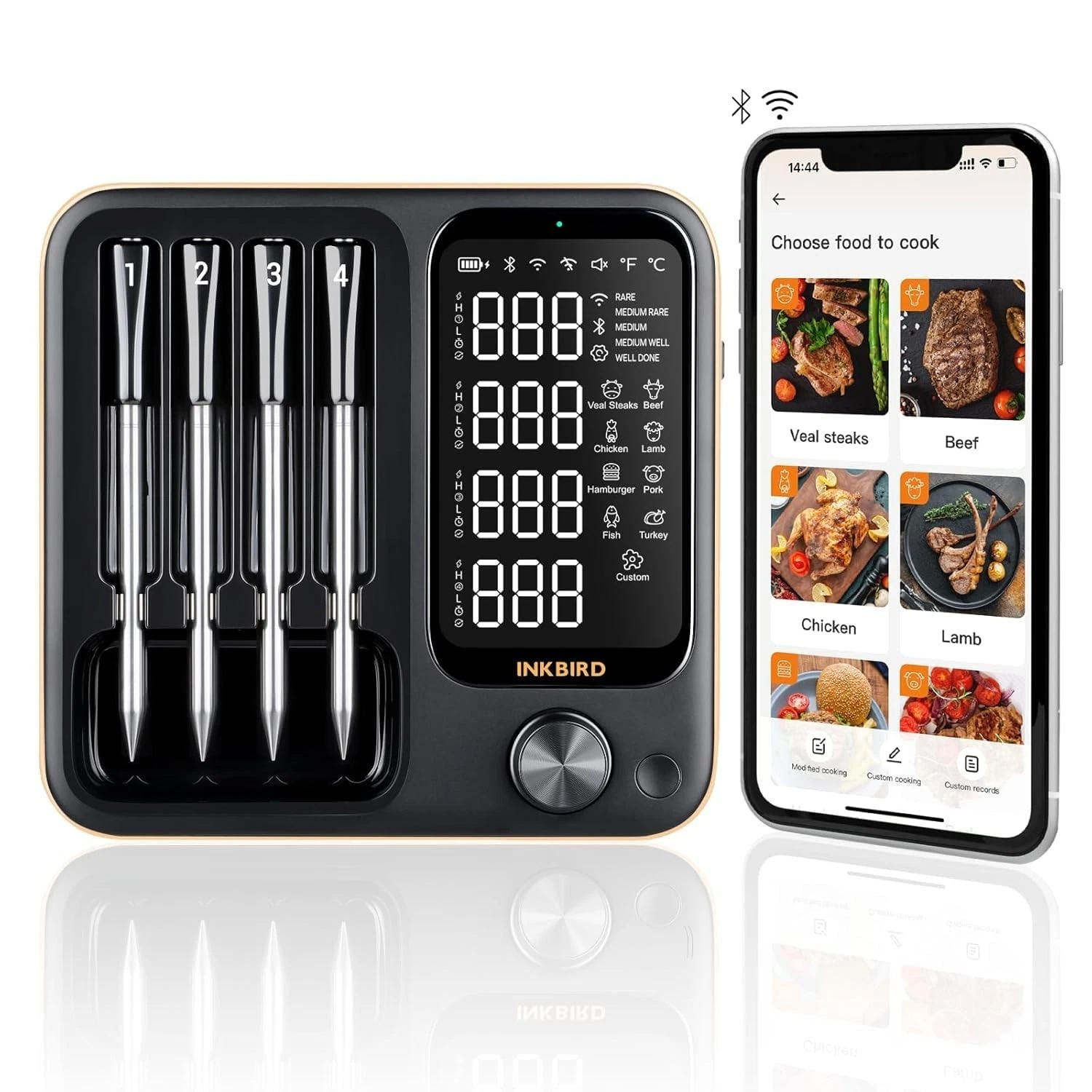 INKBIRD Wireless Meat Thermometer WiFi & Bluetooth Meat Thermometer
