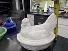 Hen On Nest Westmoreland Vintage Large 8” Long 6” Tall Excellent Condition