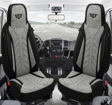 Schonbezüge Sitzbezüge für Porsche Cayenne 2 Bj 2010-17 in Schwarz/Grau PLKT201