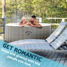Sealey DL91 Dellonda 4-6 Person Inflatable Hot Tub/Spa with Smart Pump - Rattan 