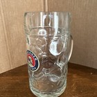 PAULANER MUNCHEN 1 Liter Dimpled German Munich Beer Stein Glass Mug Excellent — photo 6