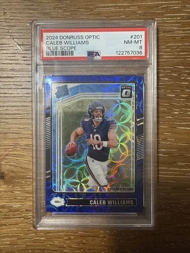2024 Optic Caleb Williams Blue Scope PSA 8 Nm-mt Rookie