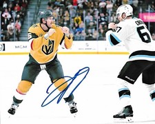 Jeremy Lauzon Signed 8x10 Fight Photo Vegas Golden Knights Autographed COA B