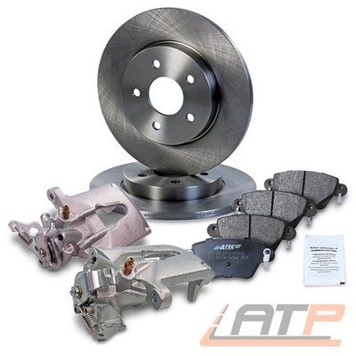 2x BREMSSCHEIBE + SATZ BREMSBELÄGE +BREMSSATTEL HINTEN FÜR JAGUAR X-TYPE 03-09