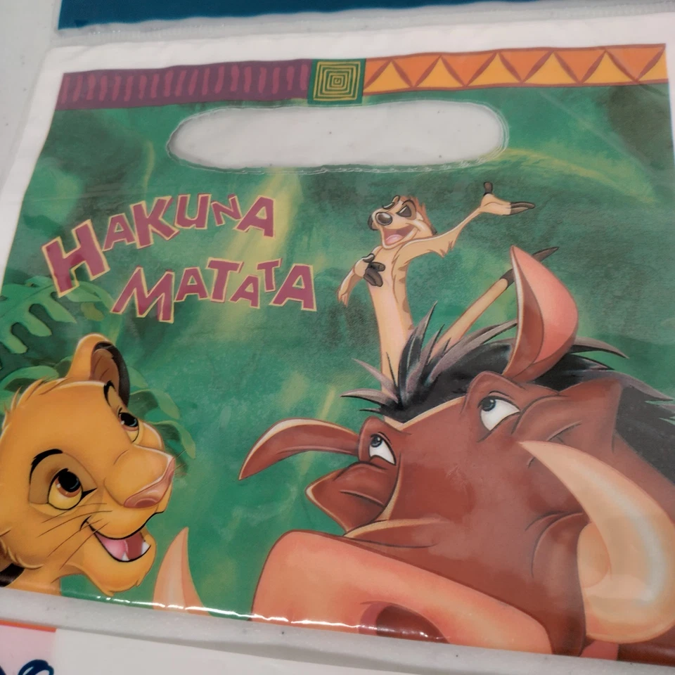 Sacos de guloseimas vintage Disney Rei Leão 4 pacotes 32 total Hakuna Matata festa infantil - Imagem 4 de 4