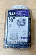 Halex 3/8 Inch Flexible Clamp Combination Connector 05711B (50-Pack)