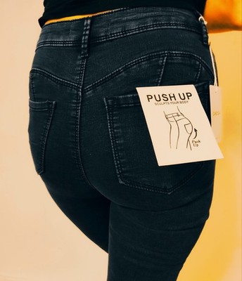 Damen Push Up Stretch Jeans Hose Jeggins 32-34 XXS XS Neu Women New Trousers