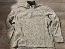 Wrangler Authentics Men  s Sz XL Fleece Sweater Sweatshirt Quarter-Zip Gray