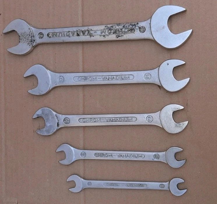 Chiavi Inglesi Vintage PADRE N.800 Germany 5 Pz. - Immagine 3 di 3