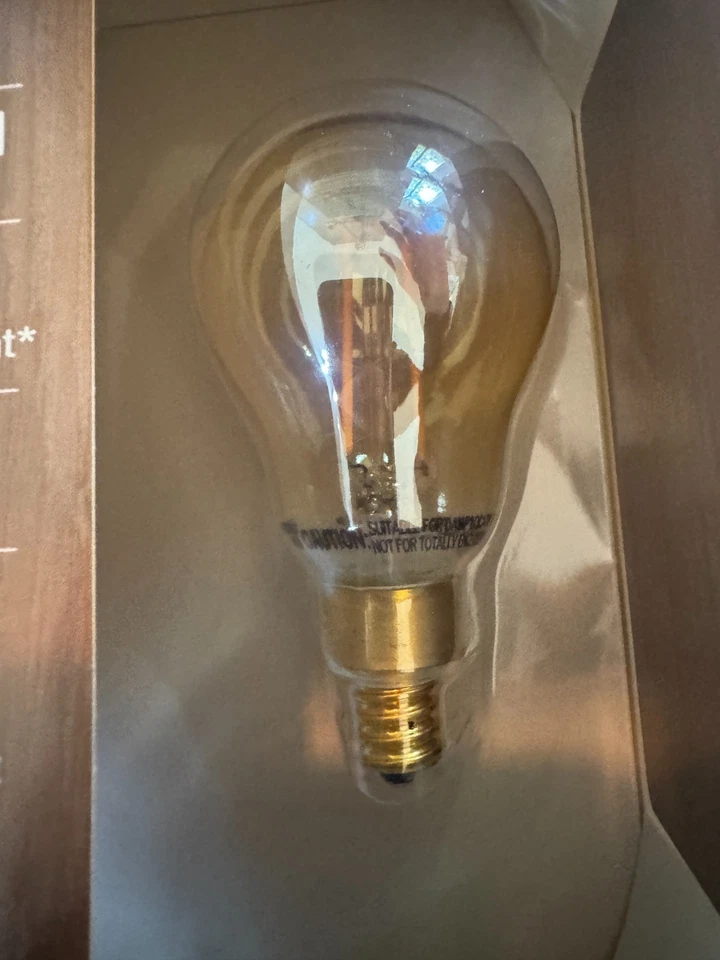 5 KICHLER Clear Amber White Light Bulbs A15 Candelabra Base 40 Watt 40W LED - Image 4 of 4