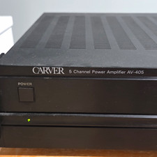 Carver AV-405 5-Channel Power Amplifier 5x88W Class AB Home Theater Amp Clean