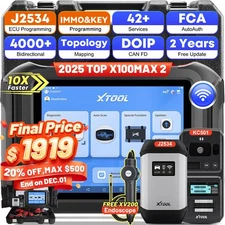 XTOOL X100 MAX2 Auto Key Programmer Diagnostic Tool J2534 Programming All-In-One