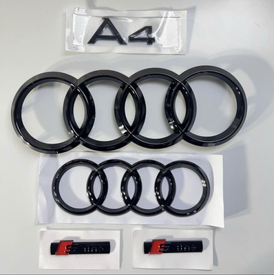 #ad #ad New Full Set Of Audi A4 Gloss Black Badges Emblem Grillamp;Rear Ring A4 2 Sline $70.45