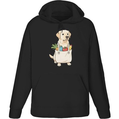 Hoodie / Kapuzenpullover ''Labrador Retriever Carrying Shopping'' für Erwachsene (HO061546)