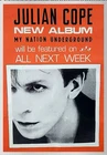 JULIAN COPE 1988 My Nation Underground  Album rare JJJ promo MUSIC POSTER