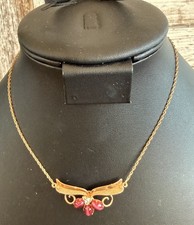 Amco Signed 14k Gold Filled Vintage Rhinestone Necklace 14 Vintage