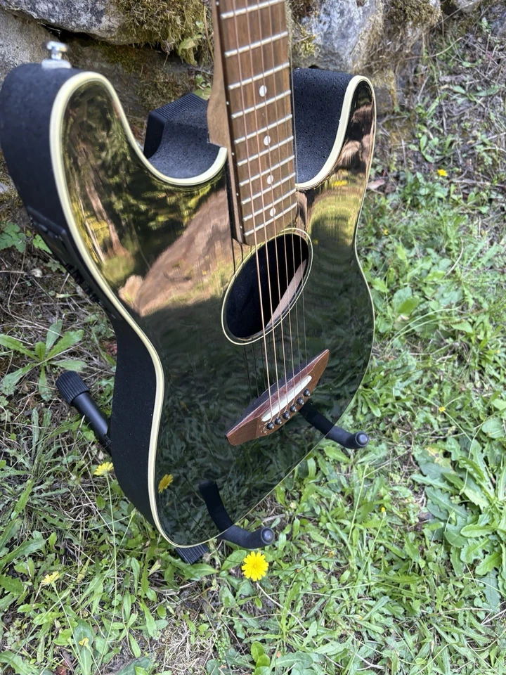 Guitarra eléctrica/acústica Fender Stratacoustic Combo negra Foto 3 de 4