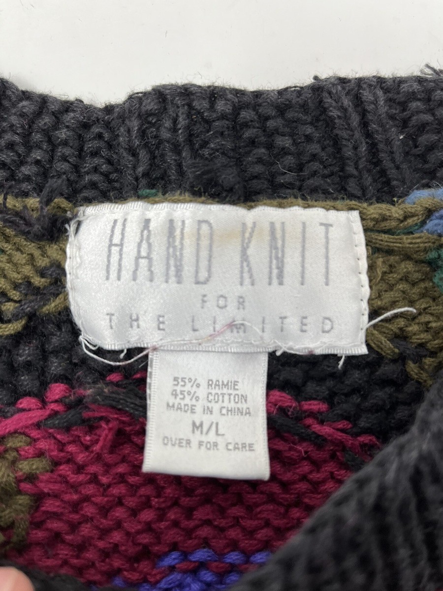 Hand Knit by The Limited Ramie/Cotton multicolor crochet Hand Knit by The Limited Ramie/Cotton multicolor crochet