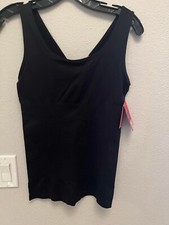 Yummie Tummie Seamless Shaping Tank with Center Shaping Panel NWT Size M/L Black