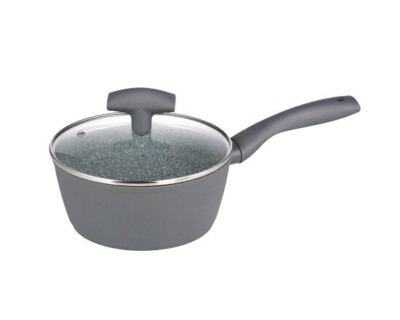 Michelino Stieltopf mit Deckel Serie Nora grau 18cm durchmesser
