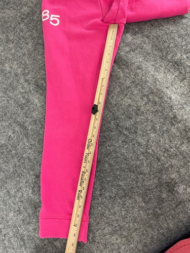 Tommy Hilfiger Sweatpants Girls 16 XL Pink Joggers Logo Tapered Pull On N204 - Picture 10 of 12