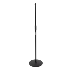 Round Base Mic Stand with Standard Height-Adjustable Twist Clutch and 12" Base