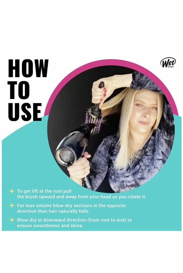  3 PACK Wet Brush Smooth & Shine Round Brush for Thick & Coarse Hair - Image 3 of 4