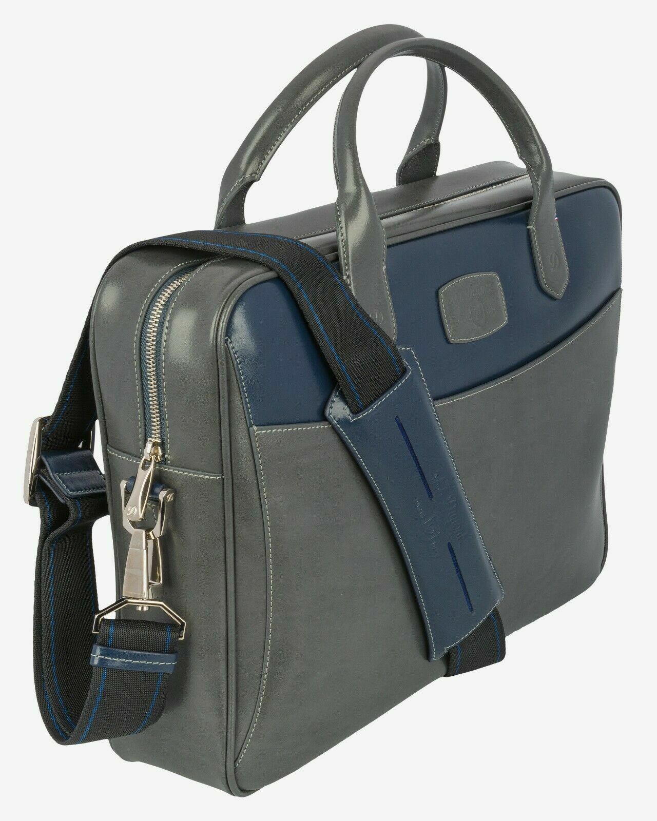 ST DUPONT LINE D BLUE LEATHER BRIEFCASE LAPTOP DOCUMENT HOLDER 181590 ...