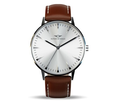 Silver Gloss Limited Edition Swiss Mvt Watch By Nation of Souls RRP £189