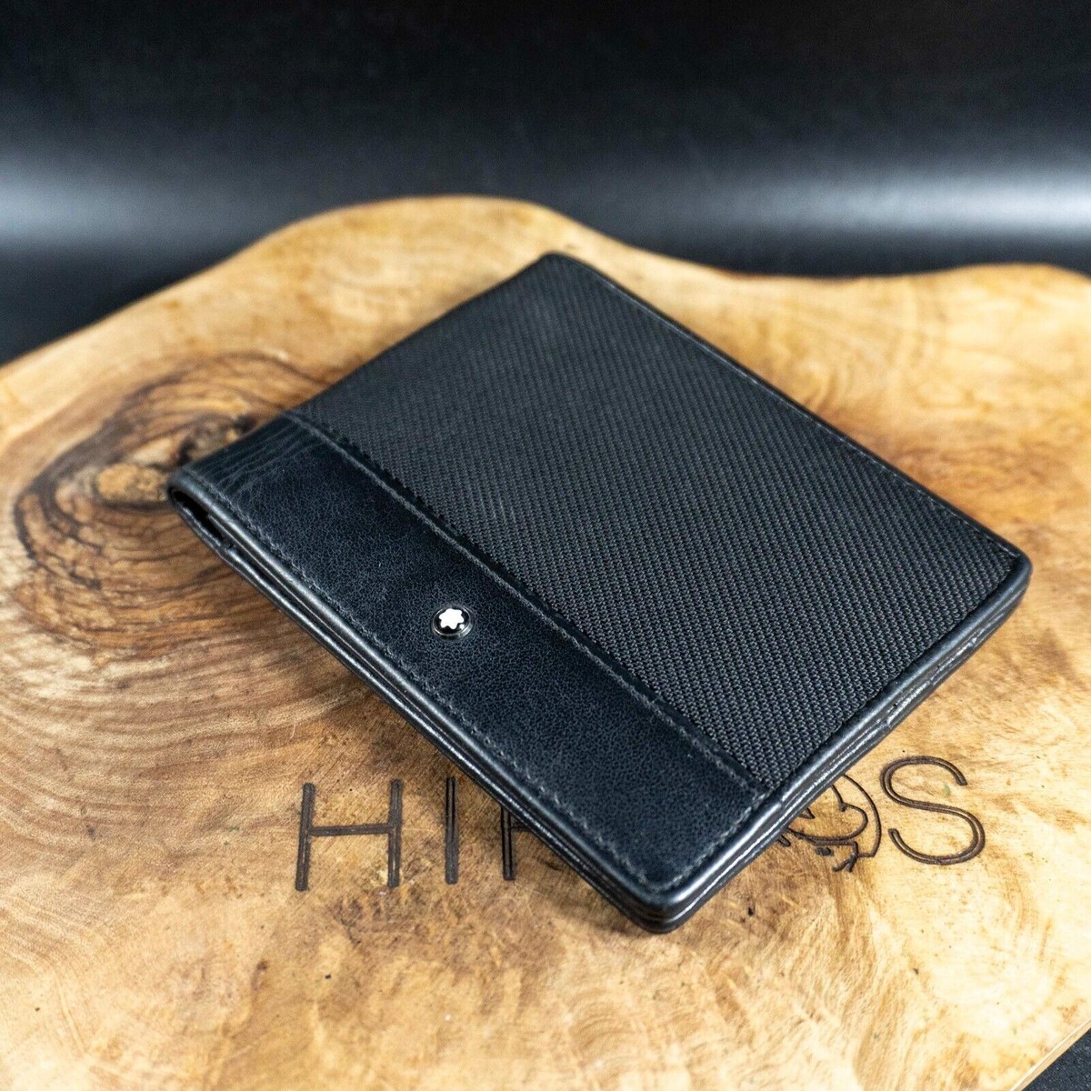 Montblanc Authentic Mens Wallet Canvas & Leather Wallet