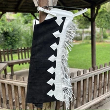 Handmade Suede Leather Chaps, Leather Chinks for Horse Riding, Western Pants