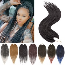 3X Micro Braiding Hair Extensions Pre-Braided Box Braids Crochet Twist Loop Hair