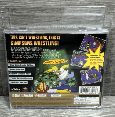 The Simpson's Wrestling NM📀 w/ REG CARD! Complete CIB Sony