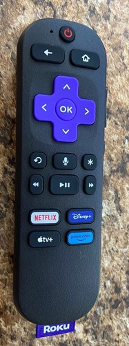 OEM Roku TV Remote Voice RC-GZ1 3026000131 Apple+Netflix+Disney+primev+batteries