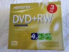 NEW MEMOREX DVD RW DISCS 3PK