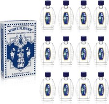White Flower External Analgesic Balm Oil Pain Relief 10ML Pack of 12 11/9/2027