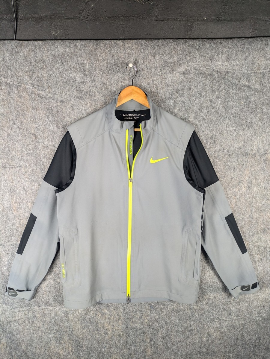 Nike Hyperadapt Storm Fit Golf Jacket Windbreaker Grey Neon, Nike Golf