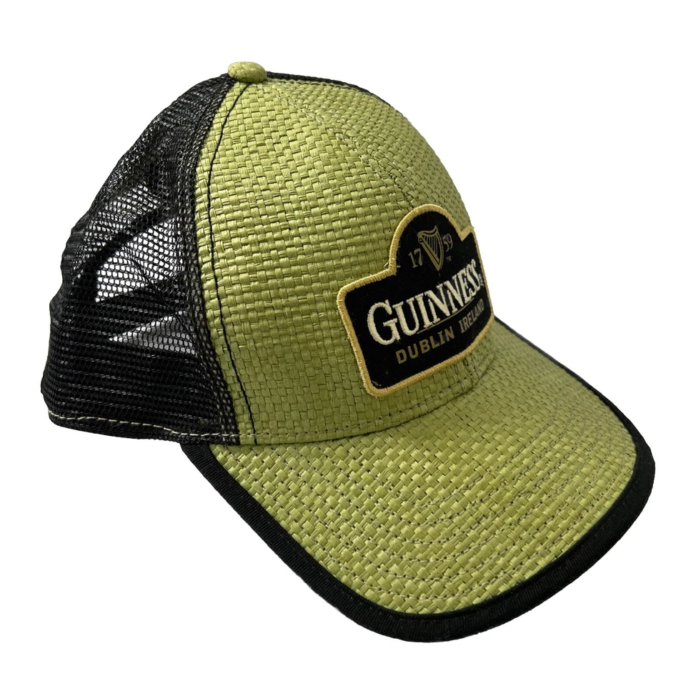 Gorra de cerveza Guinness sombrero Dublín Irlanda Bio-Domes tocado paja papel trasero a presión Foto 3 de 4