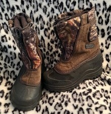 Itasca Snow Stomper II Tan Camo Winter Little Kids Sz 9 Boots Waterproof Brown